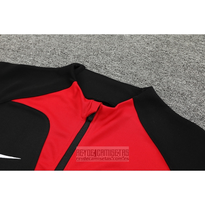 Chandal de Chaqueta del Corea del Sur 2022-2023 Negro y Rojo